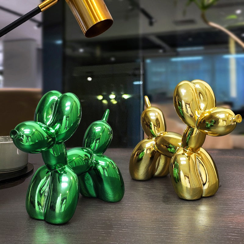 Electroplated Balloon Dog Figurine Living Room Home Decoration