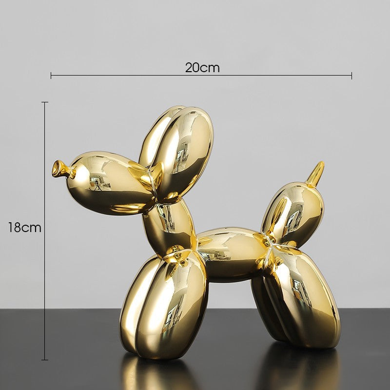 Electroplated Balloon Dog Figurine Living Room Home Decoration