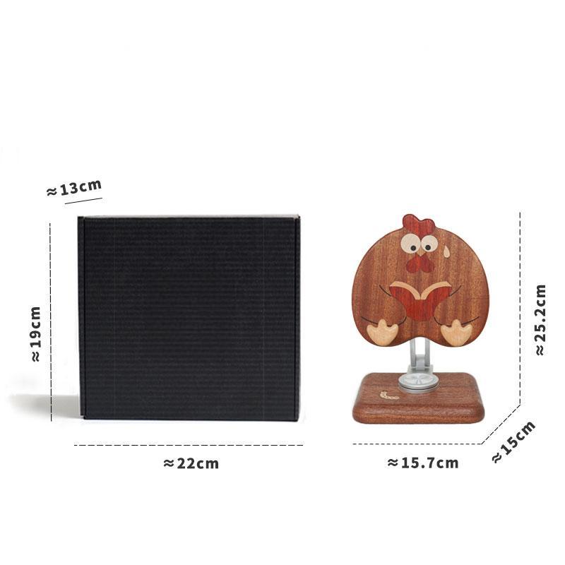 Animal Wood Phone & Tablet Stand - Handcrafted Adjustable Desktop Holder