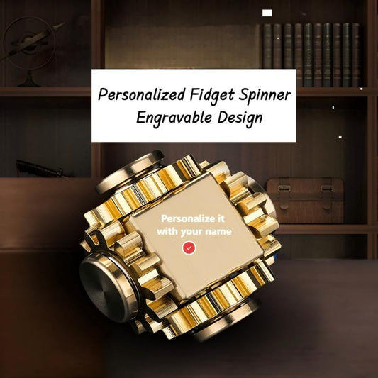 Personalized orbit fidget spinner engraving