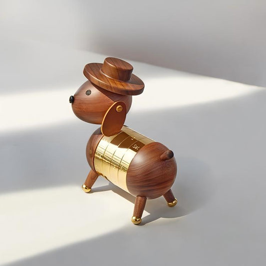 Dog Calendar Desktop Ornament | Magnetic Perpetual Calendar | Premium Wood Gift