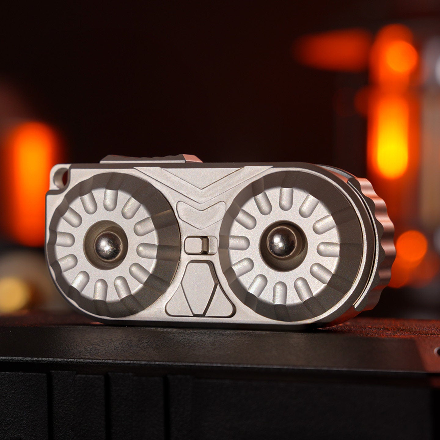 Dual Wheel Owl EDC Spinner | Independent Rotating Rings Stainless Steel Stress Relief Toy | Engravable