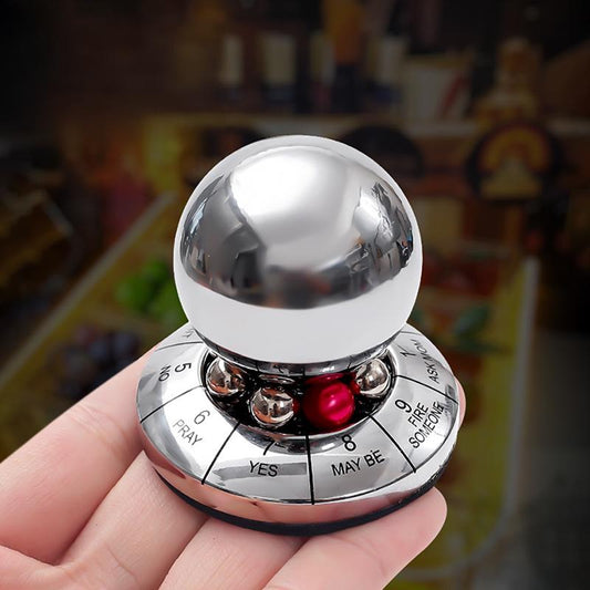 Lucky Decision Ball - stress relief, chrome finish, decision maker - alternate angle