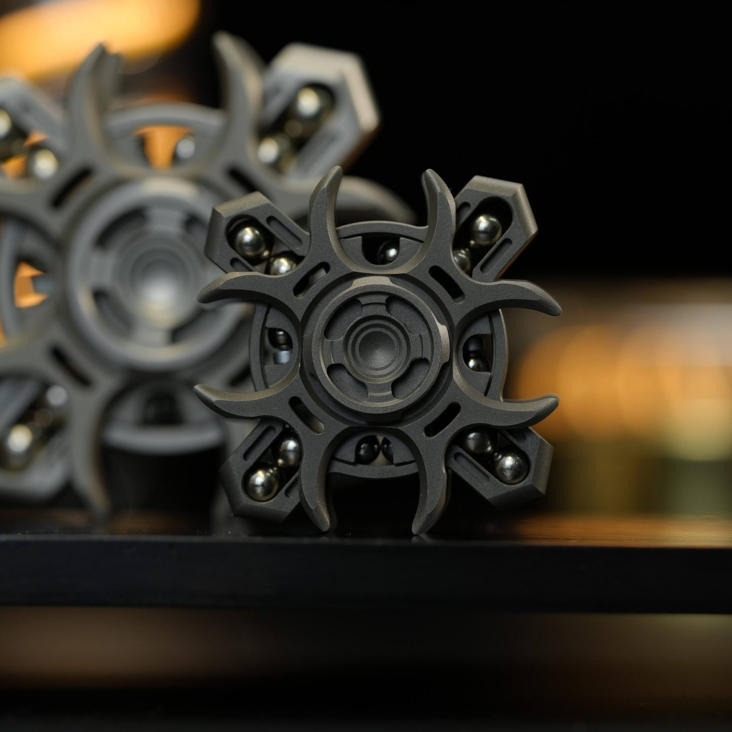 Lunar Ninja Star EDC Fidget Spinner | CNC Titanium Alloy + Stainless Steel | Engravable Stress Relief