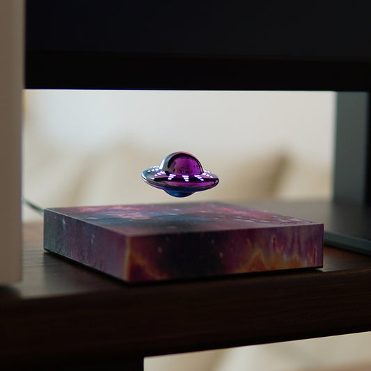 Magnetic Levitating UFO Galaxy Night Light | Color-Changing Star Base | Silent Floating Desk Decor