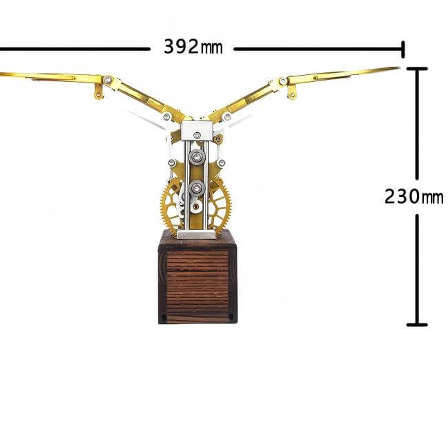 Mechanical Wings Kinetic Sculpture - USB Powered Desktop Art Ornament