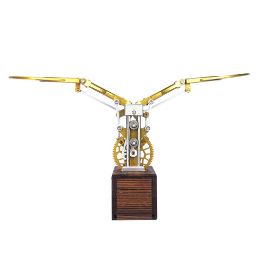 Mechanical Wings Kinetic Sculpture, USB Powered Desktop Art, Steampunk Gift