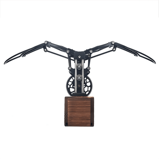 Mechanical Wings Kinetic Sculpture - USB Powered Desktop Art Ornament