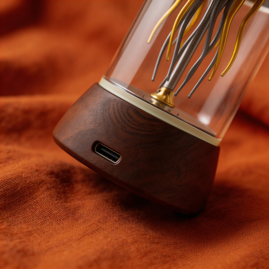 Mini Mechanical Jellyfish | Copper & Walnut Kinetic Desk Sculpture | Stress Relief Gift