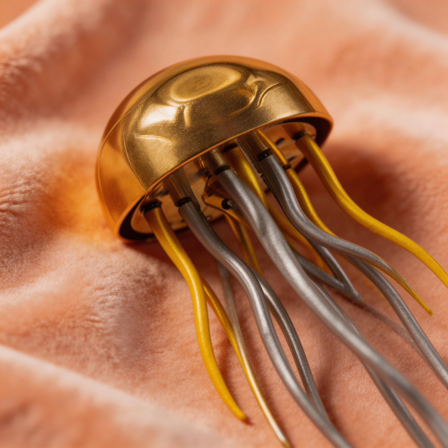 Mini Mechanical Jellyfish | Copper & Walnut Kinetic Desk Sculpture | Stress Relief Gift