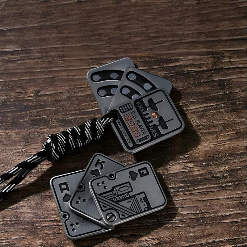 Poker Push Card | Zinc Alloy Silent EDC Toy | Stress Relief Gift