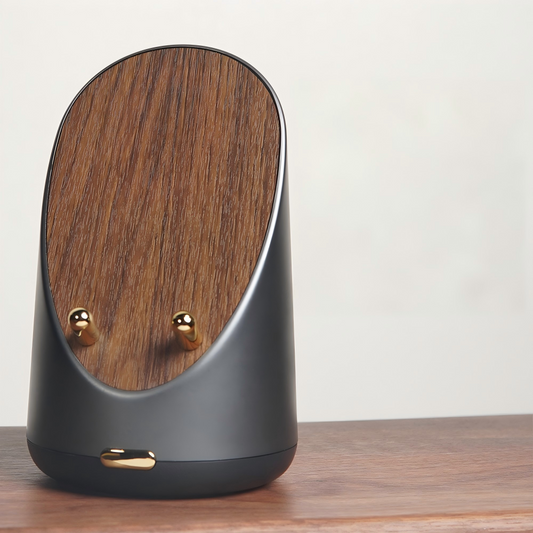 Proximity Sensing Speaker | No Bluetooth Needed | 15W Wireless Charger Clock Phone Stand 4-in-1 | Engravable