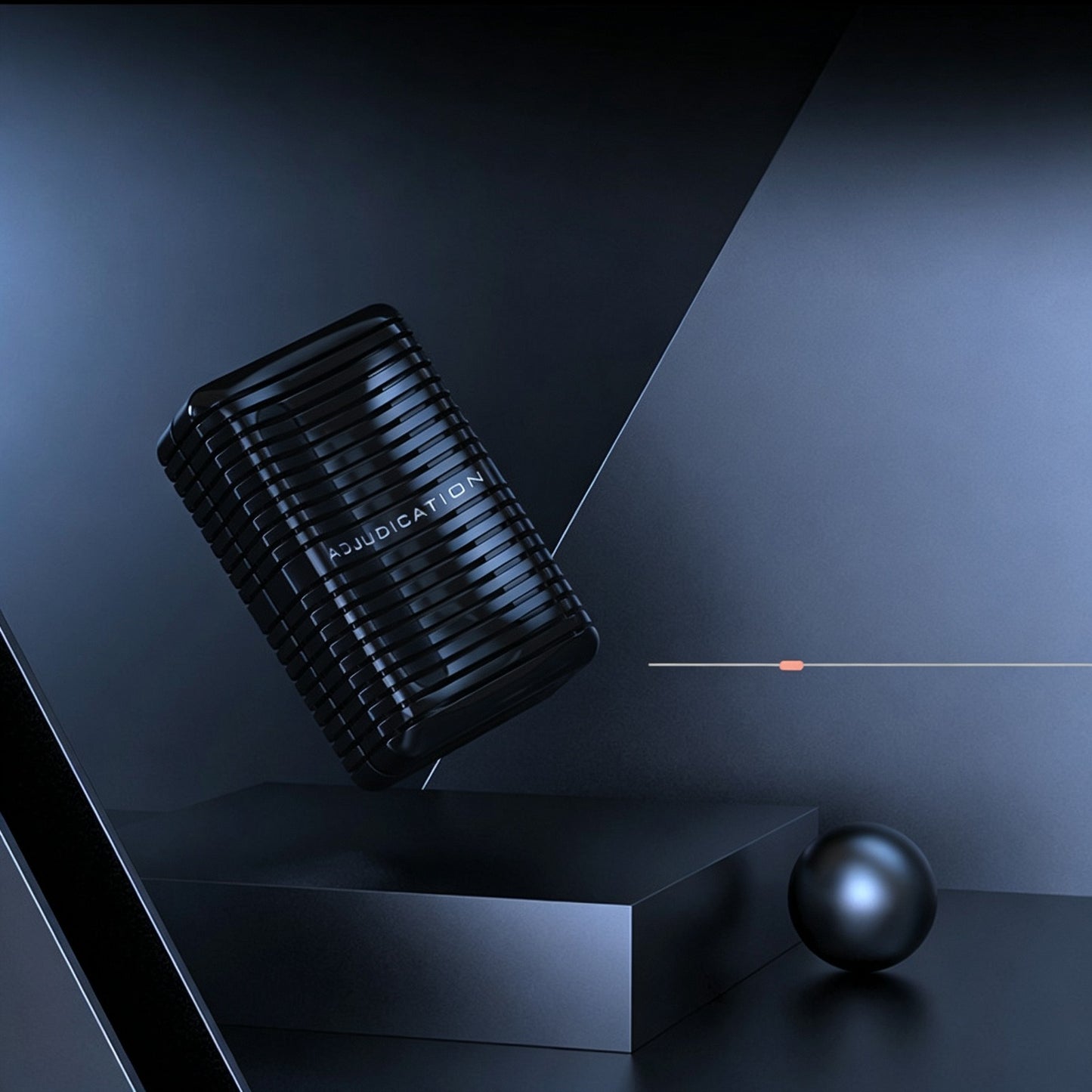 Soap Bar Infinite Push Card EDC | Zinc Alloy | Spring Click Sound | Magnetic | Midnight Black & Silver | Engravable