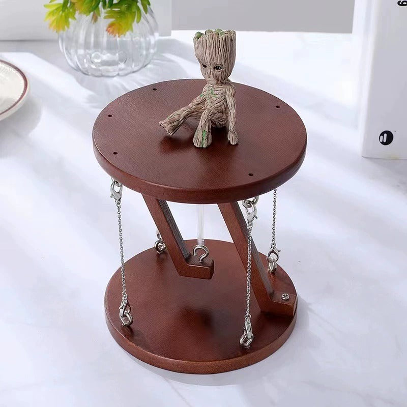 Tensegrity Structure Sculpture, Floating Wood Art, Physics Desktop Gift