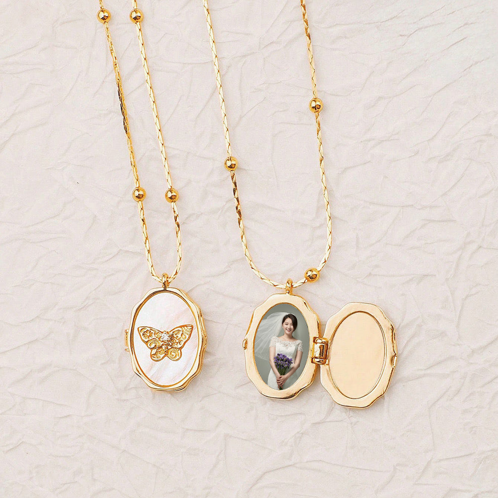 The Memory Locket | Personalized Photo Necklace with Your Custom Picture Inside | Perfect Gift for Her