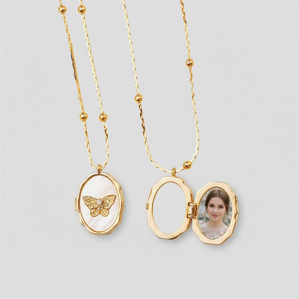 The Memory Locket | Personalized Photo Necklace with Your Custom Picture Inside | Perfect Gift for Her