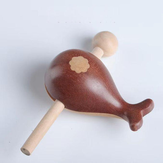 The Mindful Whale  Wooden Percussion Block for Meditation & Stress Relief  Calming Desk Toy