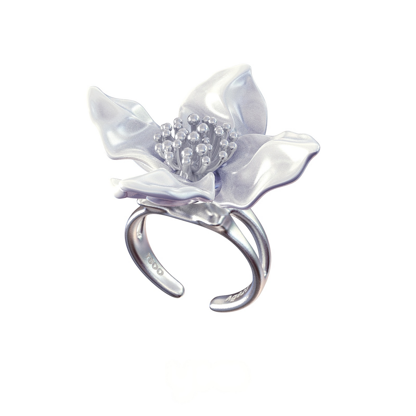 The Spinning Snowflake Ring | Fidget Ring for Anxiety Relief | Adjustable Sterling Silver