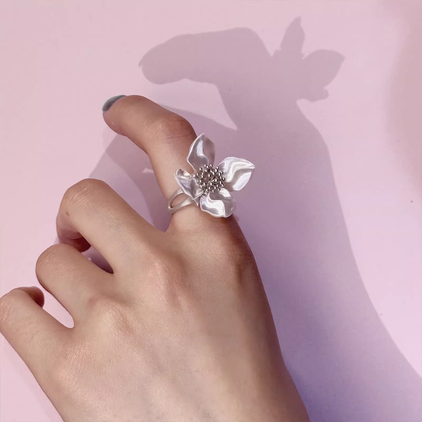 The Spinning Snowflake Ring | Fidget Ring for Anxiety Relief | Adjustable Sterling Silver