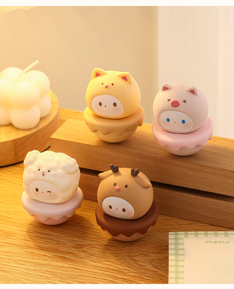 The Unbreakable Pals  6-Piece Roly-Poly Wobble Toys for Resilience & Desk Decor