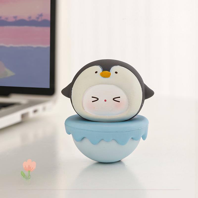 The Unbreakable Pals  6-Piece Roly-Poly Wobble Toys for Resilience & Desk Decor