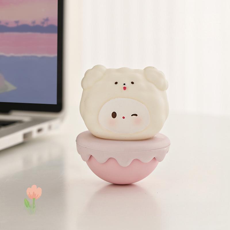 The Unbreakable Pals  6-Piece Roly-Poly Wobble Toys for Resilience & Desk Decor