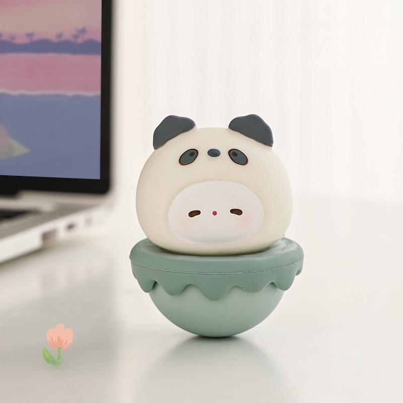 The Unbreakable Pals  6-Piece Roly-Poly Wobble Toys for Resilience & Desk Decor