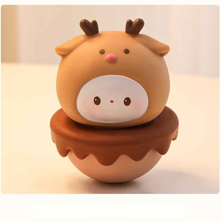 The Unbreakable Pals  6-Piece Roly-Poly Wobble Toys for Resilience & Desk Decor