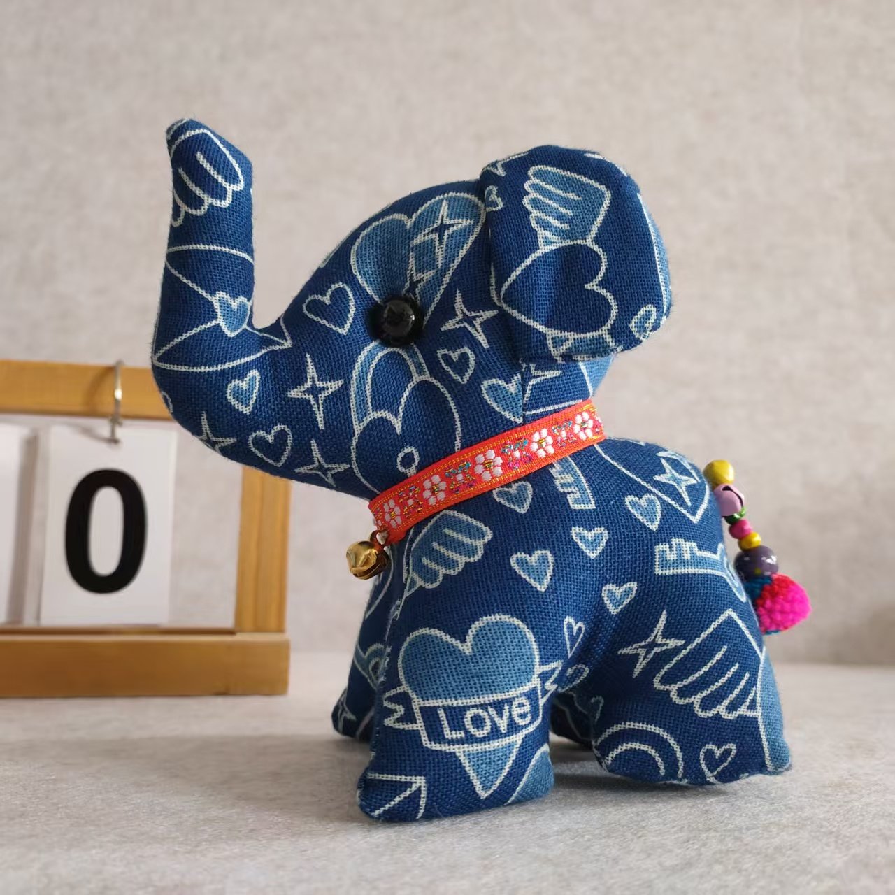 Tie-Dye Elephant Blind Box, Handmade Fabric Ornament, Random Style Desktop Gift