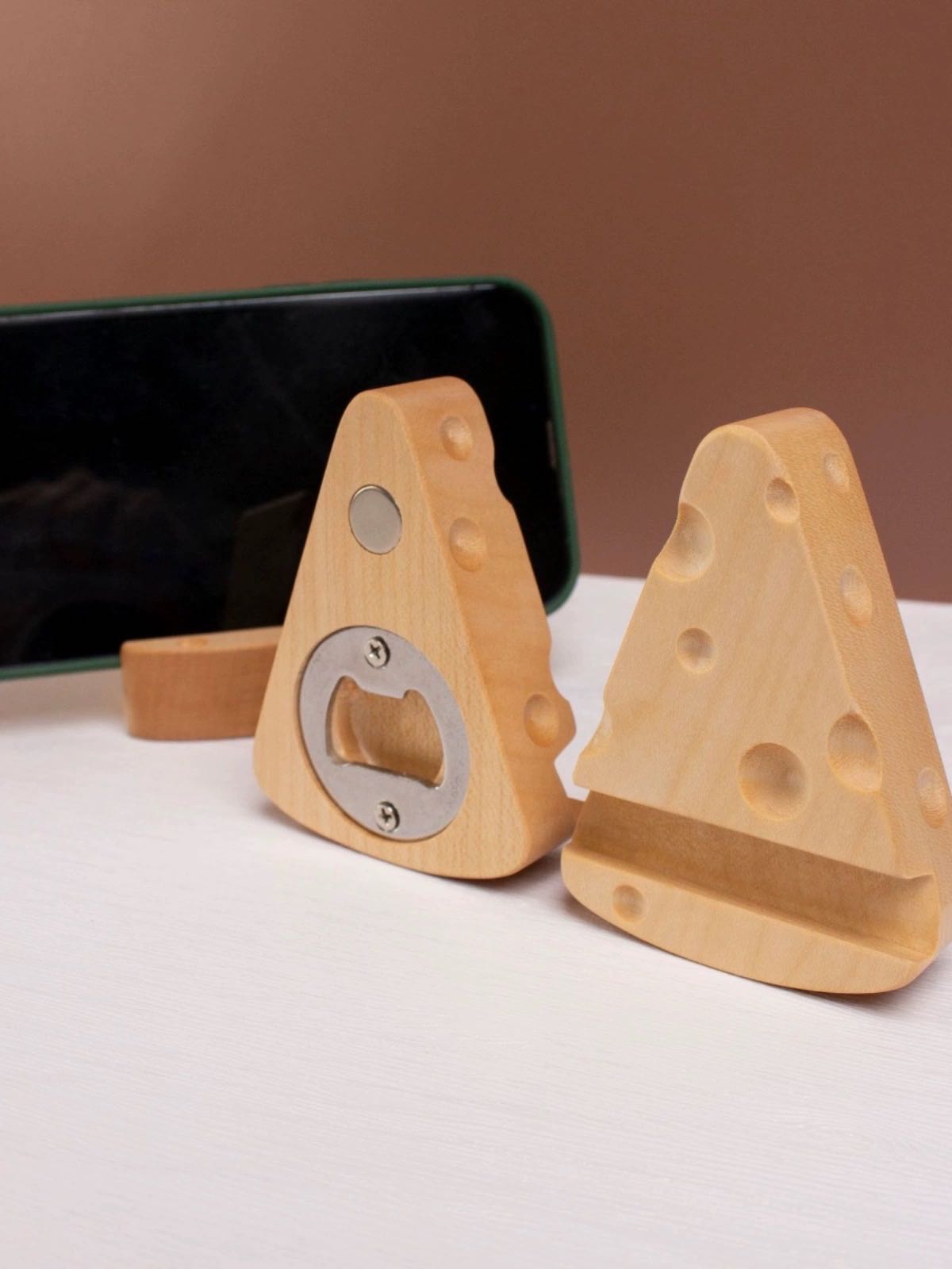 Multi-Functional Cheese-Shaped Fridge Magnet