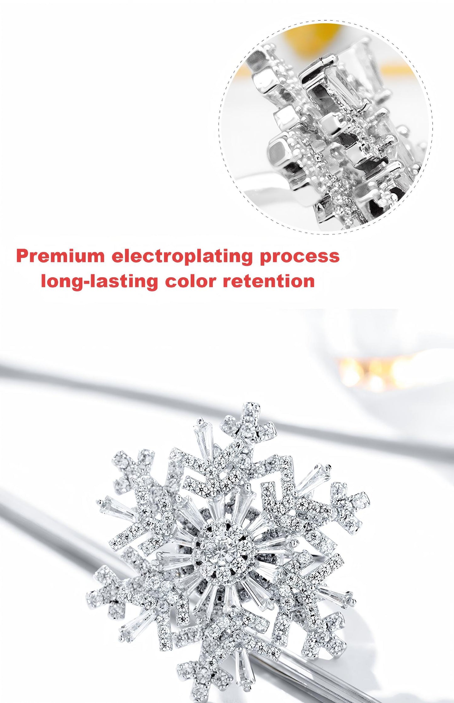 Winter's Whisper Spinner Ring | Your Sparkling Snowflake Companion