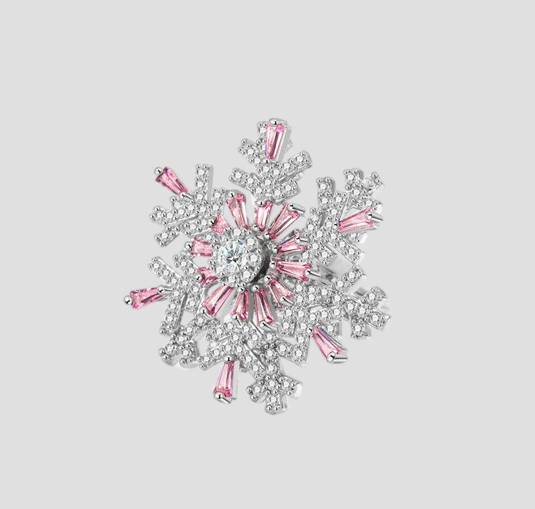 Winter's Whisper Spinner Ring | Your Sparkling Snowflake Companion
