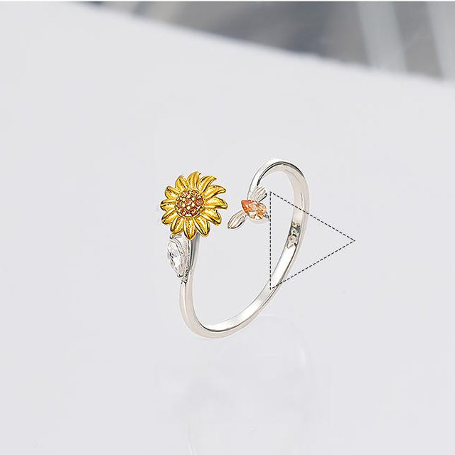 Your Spinning Sunshine Ring | A Sunflower for Positivity & Calm