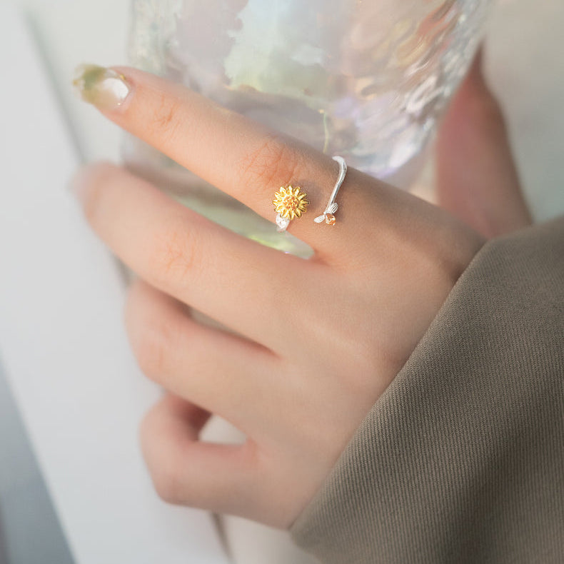 Your Spinning Sunshine Ring | A Sunflower for Positivity & Calm