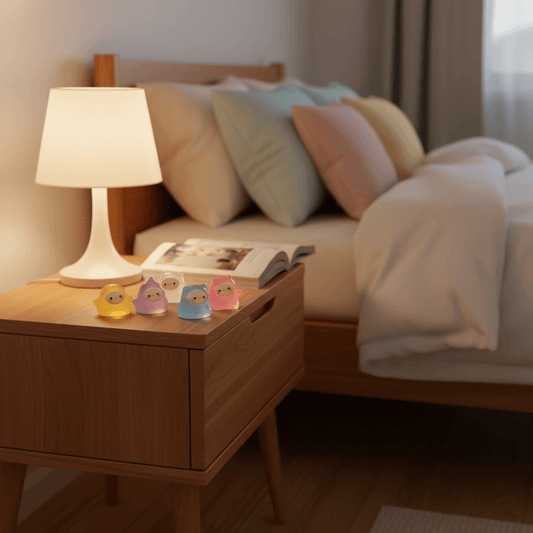 Glow-in-the-Dark Jelly Sprite Set | 6-Piece Mini Resin Figures | Kawaii Room Decor