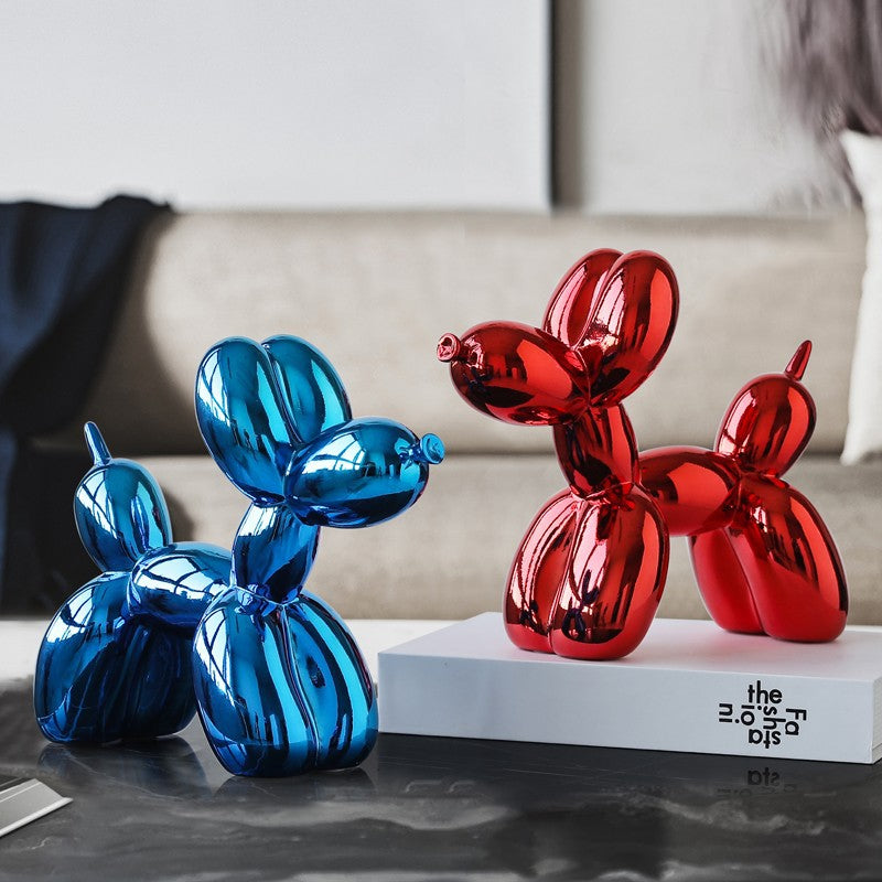 Electroplated Balloon Dog Figurine Living Room Home Decoration