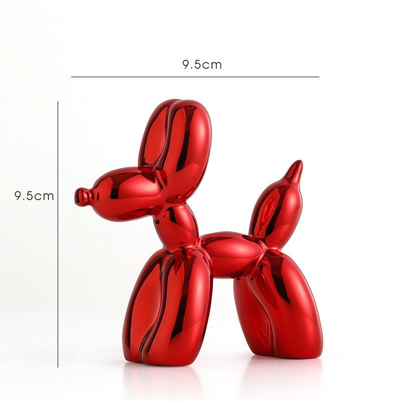 Electroplated Balloon Dog Figurine Living Room Home Decoration