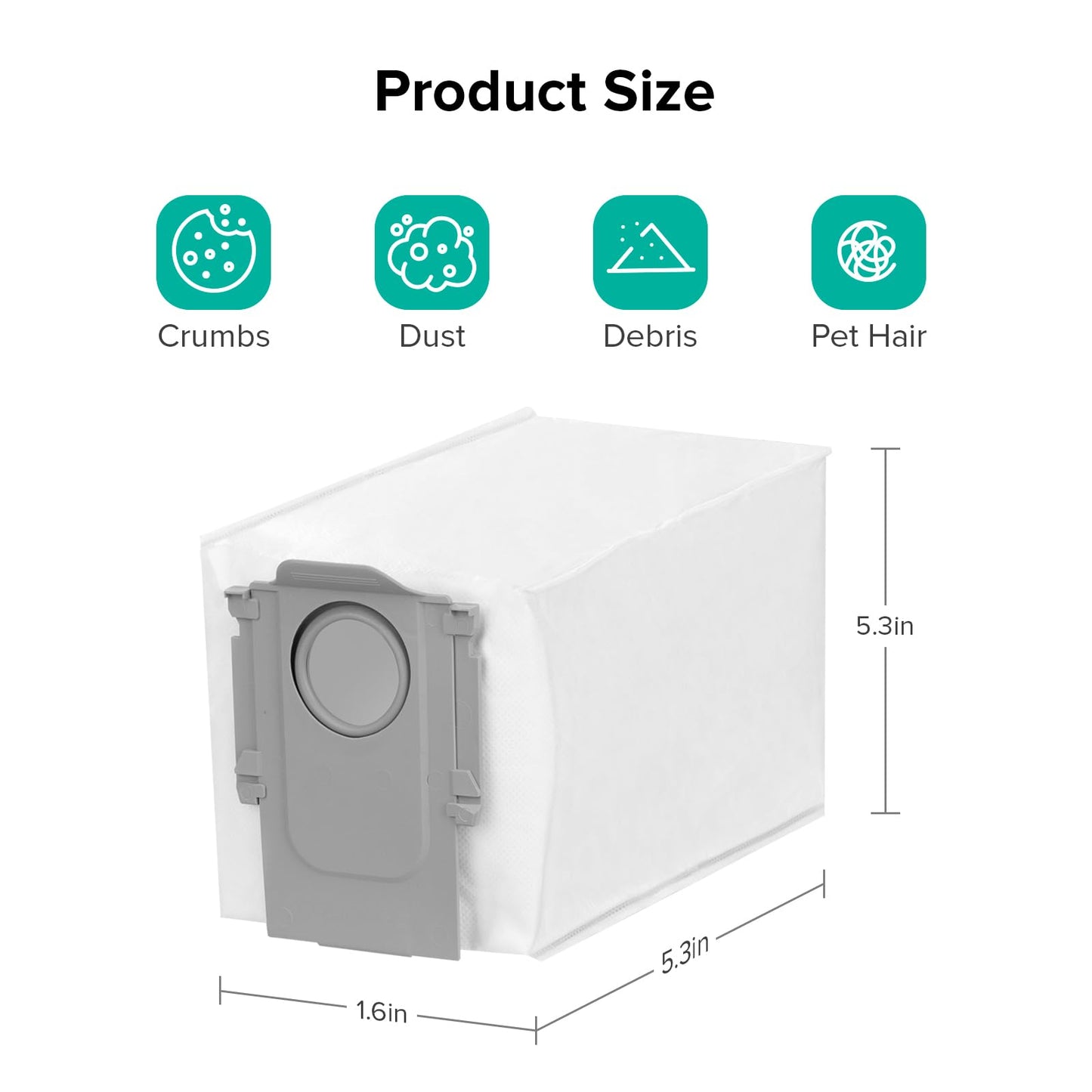 Replacement Dust Bags for Roborock Auto-Empty Docks | Compatible with Q Revo, S8, S7 & Saros Series