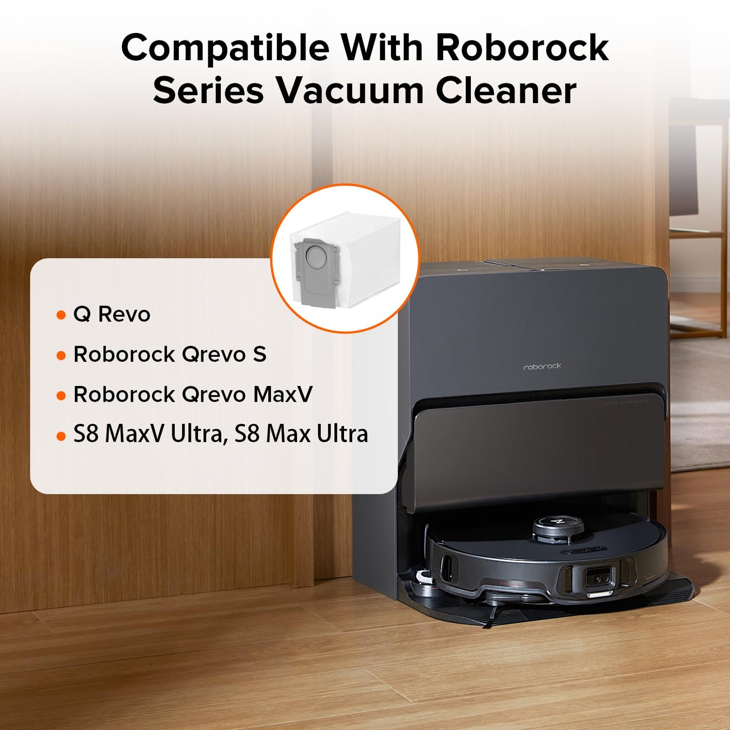 Replacement Dust Bags for Roborock Auto-Empty Docks | Compatible with Q Revo, S8, S7 & Saros Series