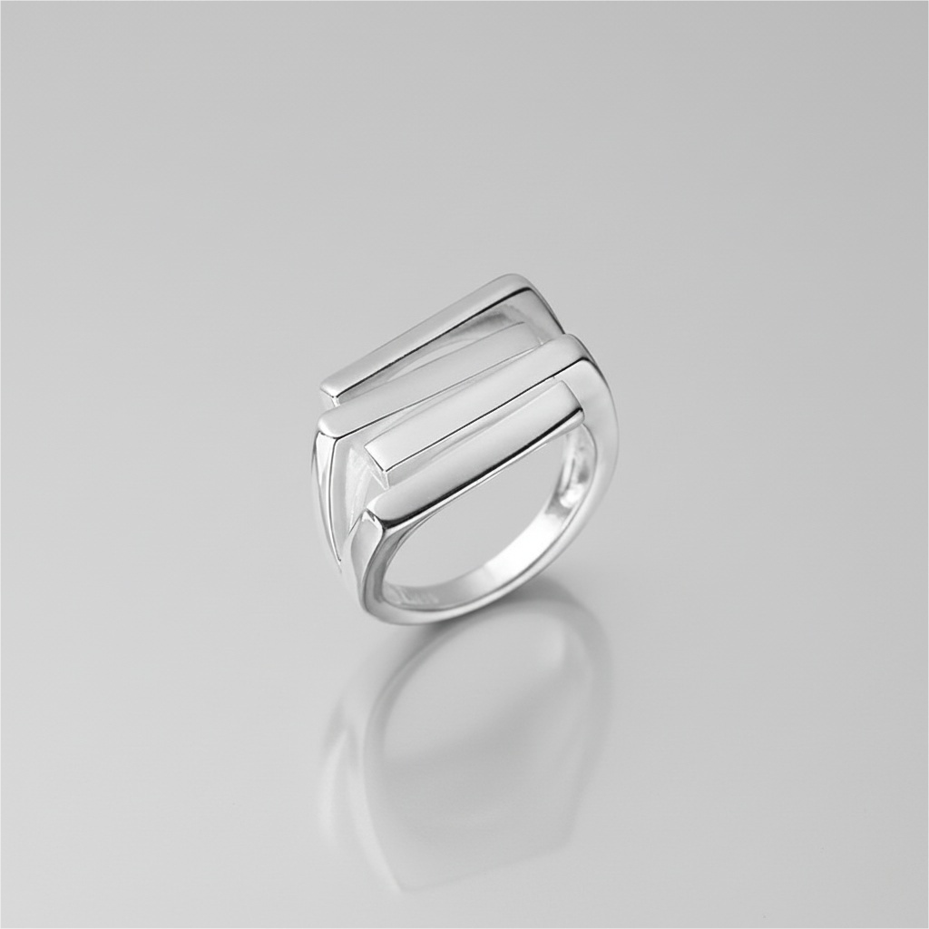 The Harmony Stack Ring | Adjustable Sterling Silver