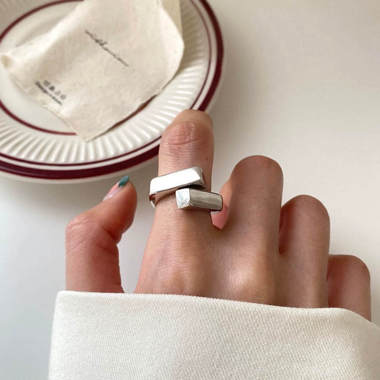 The Harmony Stack Ring | Adjustable Sterling Silver