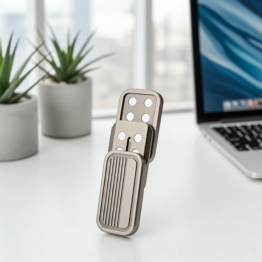 Alloy Triple-Layer Push Card | Magnetic EDC Toy | 4-Stage Stress Relief Gift