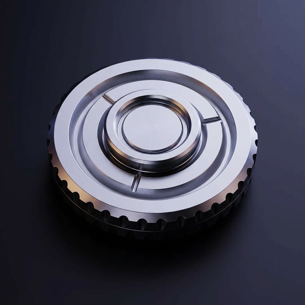 3-in-1 Stainless Steel Fidget Spinner | EDC Clicker Coin Stress Relief Toy