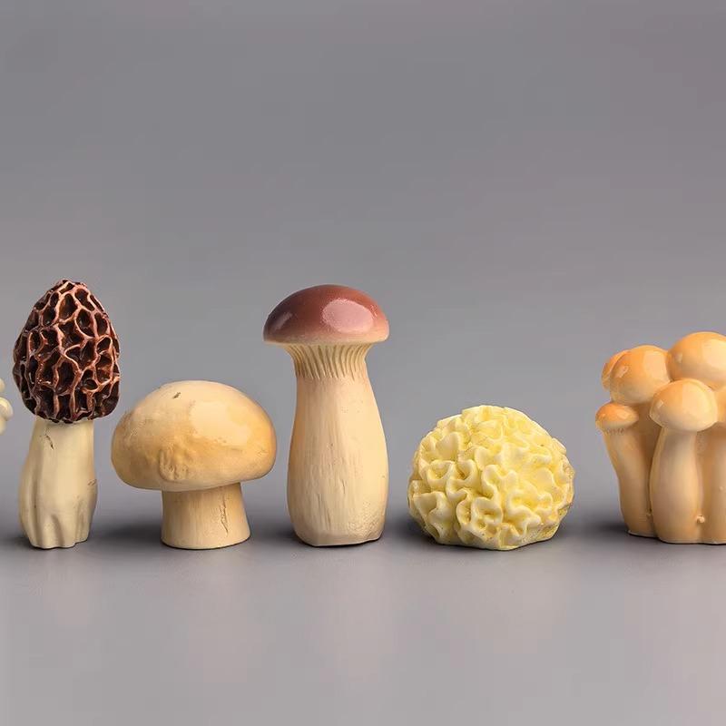 Your Woodland Wonders Collection  A Set of 8 Botanical Mushroom Statues