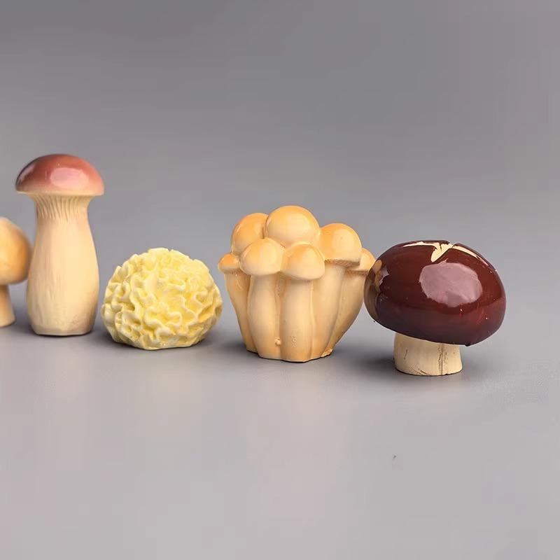 Your Woodland Wonders Collection  A Set of 8 Botanical Mushroom Statues
