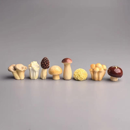 Your Woodland Wonders Collection  A Set of 8 Botanical Mushroom Statues