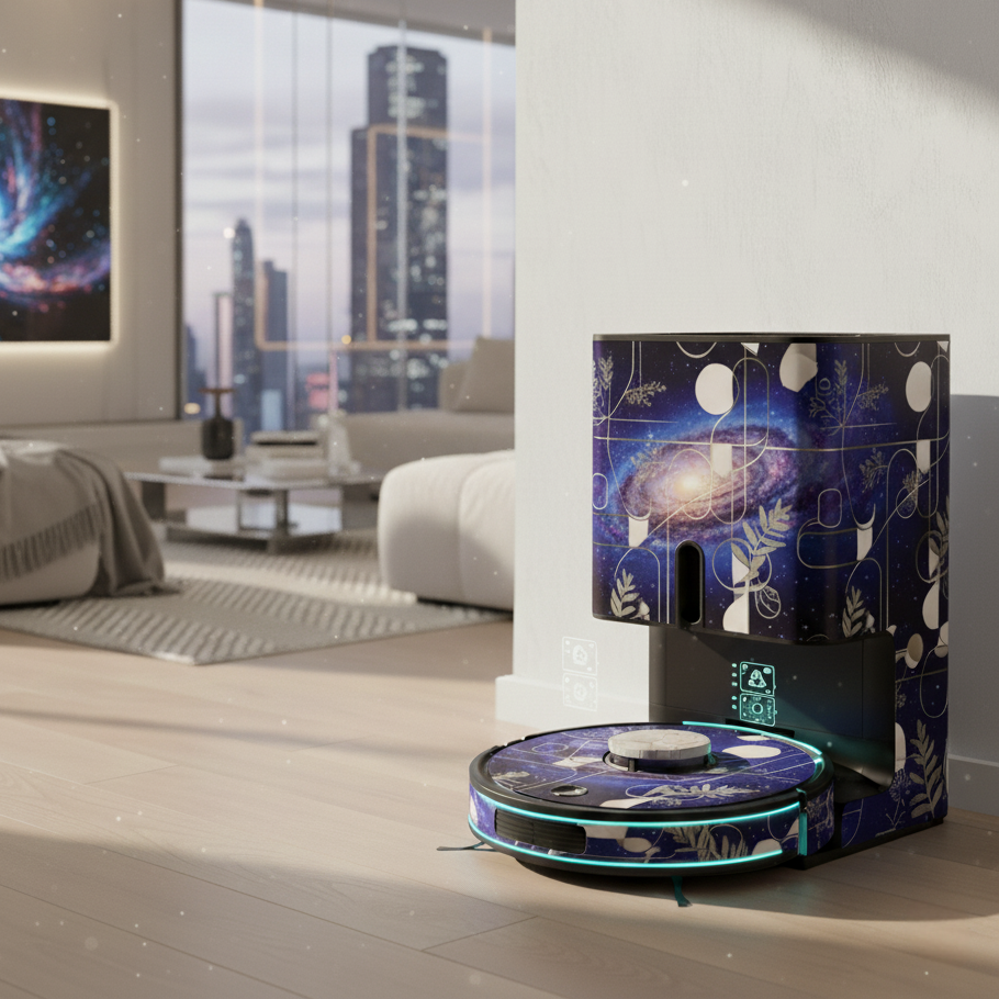 Custom Artistic Skin for Your Robot Vacuum | Fits Roborock, Dreame, Ecovacs | Personalized Vinyl Decal Sticker