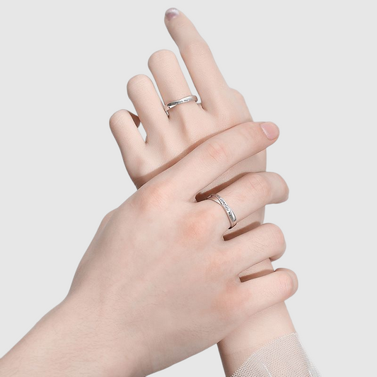 You Complete Me Couple Rings | Silver Adjustable | Romantic Movie Quote | Valentine Gift