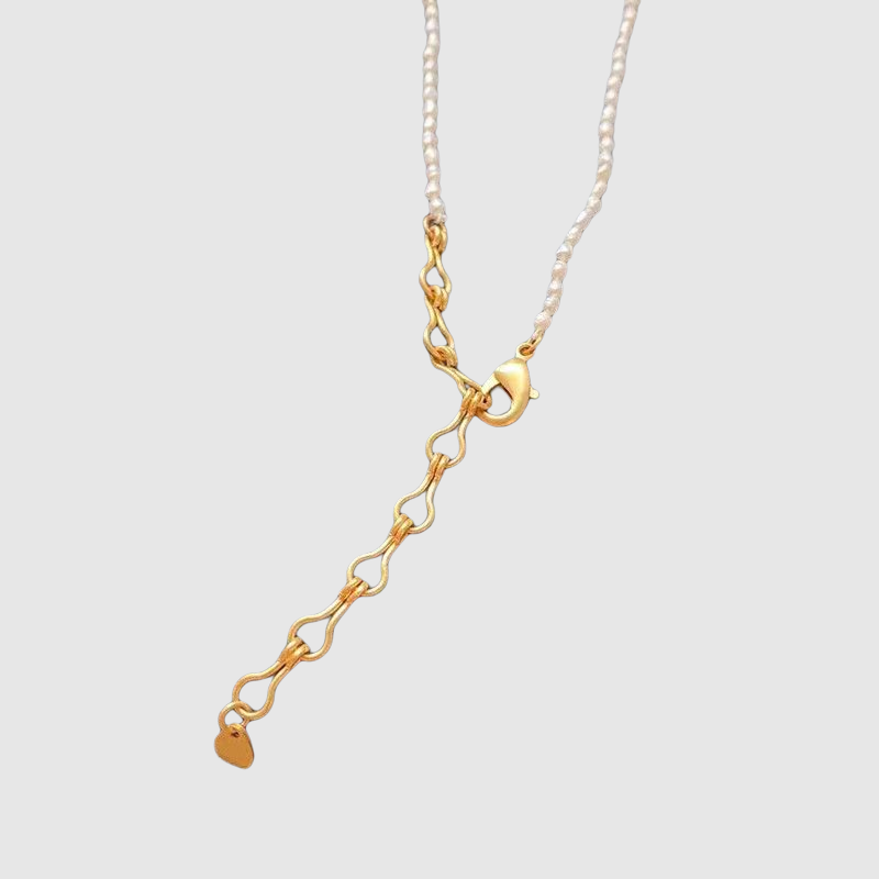Fashion Elegant Natural Lemon Flower Plant Series Pearl Chain Necklace