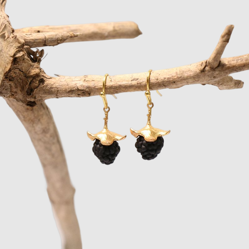 Fashion Pastoral Blackberry Pendant Necklace Set